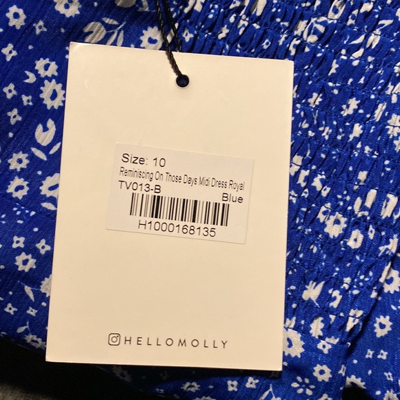 REMINISCING ON THOSE DAYS MIDI DRESS ROYAL BLUE- sold out on website - Picture 7 of 7